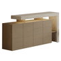 Hanah Home Beliz - Travertino, Warm Oak